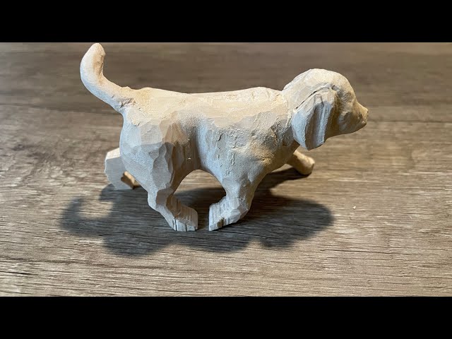Woodcarving a Puppy