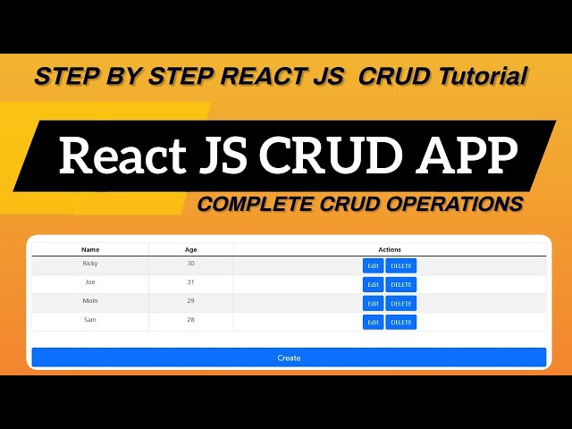 React JS CRUD Application | React JS Tutorial | React Hooks
