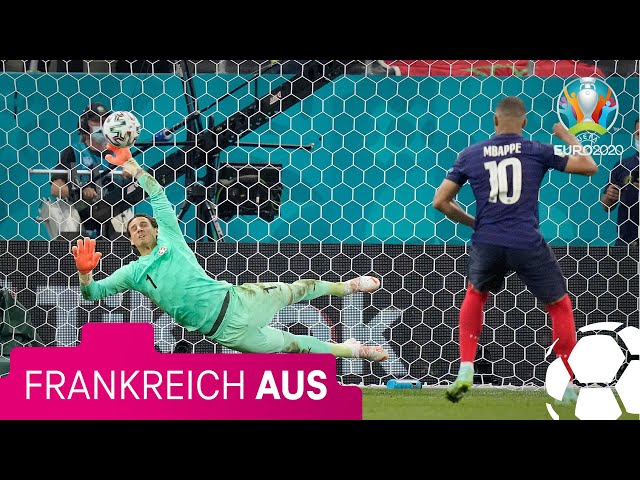 Yann Sommer pariert den Elfmeter von Mbappe | UEFA EURO 2020 | MAGENTA TV