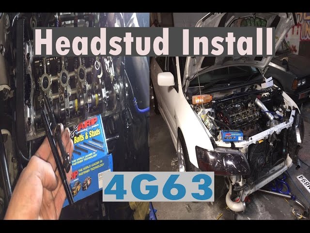 Evo 8 Build part 4 - Installing head studs 1X1 method