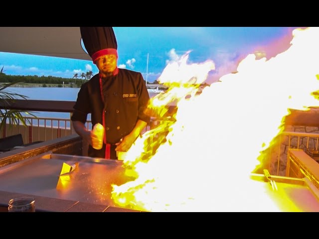 Teppanyaki Show with Chef Johnny on Grand Cayman