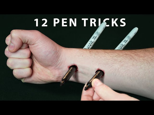 12 CRAZY Pen Tricks Anyone Can Do | Revealed