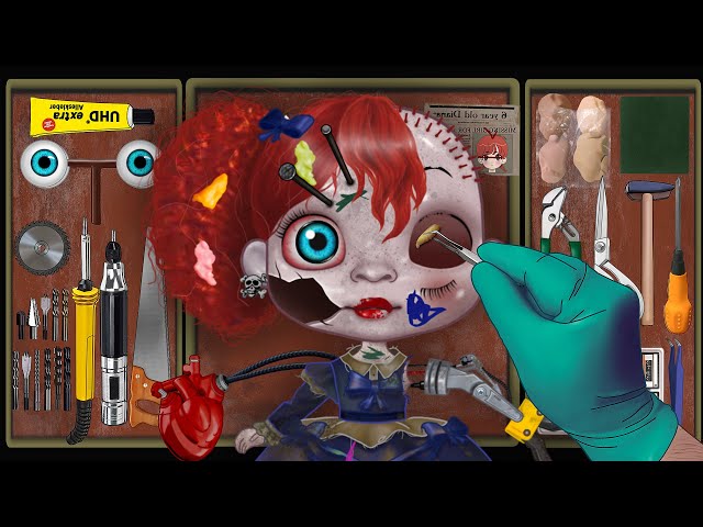 ASMR Poppy Playtime Cursed Doll Repair Animation | Huggy Wuggy | doll restoration work