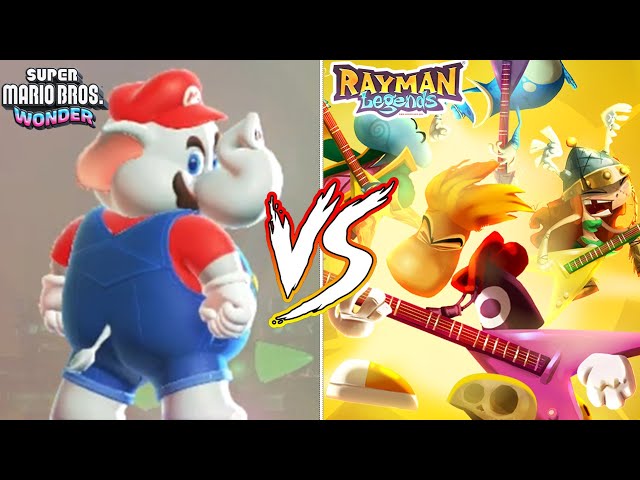 Super Mario Bros Wonder Vs Rayman Legends - Different Characters - All Music Levels (No Damage)