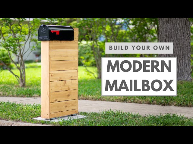 DIY Modern Wood Mailbox | Removed The Old One With My CAR!