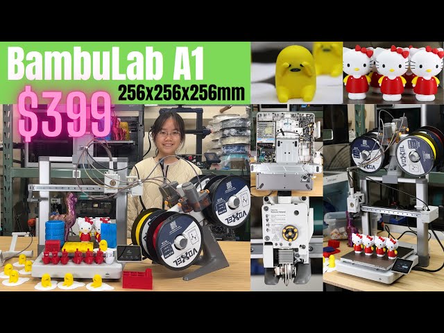 BambuLab A1, The most advanced standard size 3D printer, 256x256x256 mm³, auto z offset, multicolor