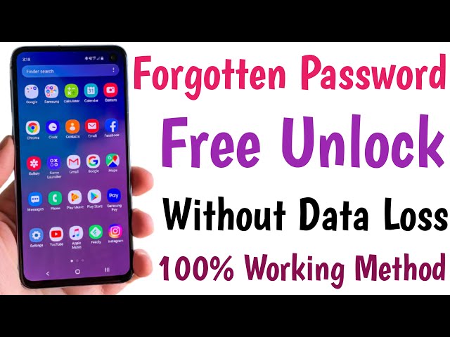 Forgotten Password Unlock All Android Phone Without Data Loss | How To Unlock Mobile Pin Lock