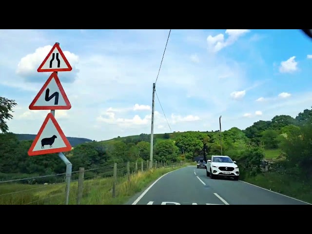 Driving through Wales Hills / driving with relaxing Music / Aug 2022