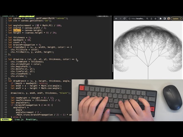 ASMR Programming - Tree Shapes - No Talking