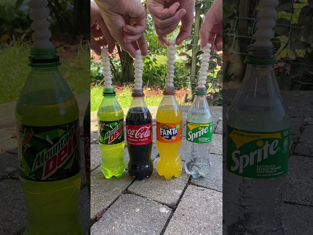 Coca Cola, Fanta, Sprite und Mentos | Experiment #Shorts