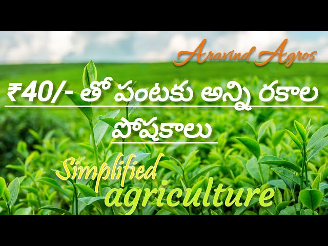 Simplified Agriculture - Nutrient Management