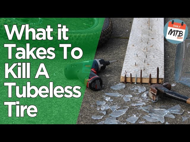 The Ultimate Tubeless Bike Tire Torture Test // What it Takes to Flat A Tubeless Tire!