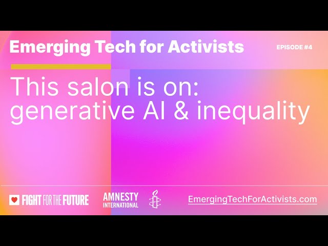 Generative AI Salon #4: AI & Inequality