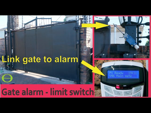 How to link a gate to an alarm system using a limit switch - Gate connected as a zone on the alarm
