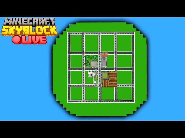 My ENTIRE Island is a MEGA CITY in Minecraft Skyblock | Live EP9