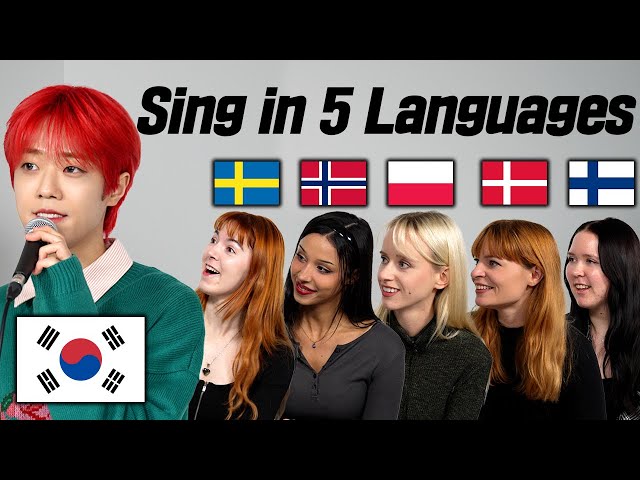 Can Korean Sing in 5 Languages? l Sweden, Norway, Poland, Denmark, Finland l FT. BXB