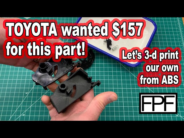 3D Printed ABS Car Parts - Corolla Fuel and Trunk Release
