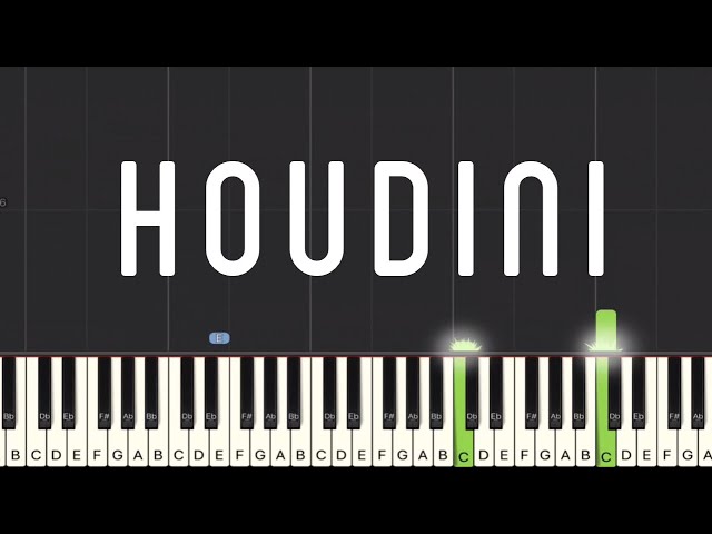 Eminem - Houdini Piano Tutorial | Medium