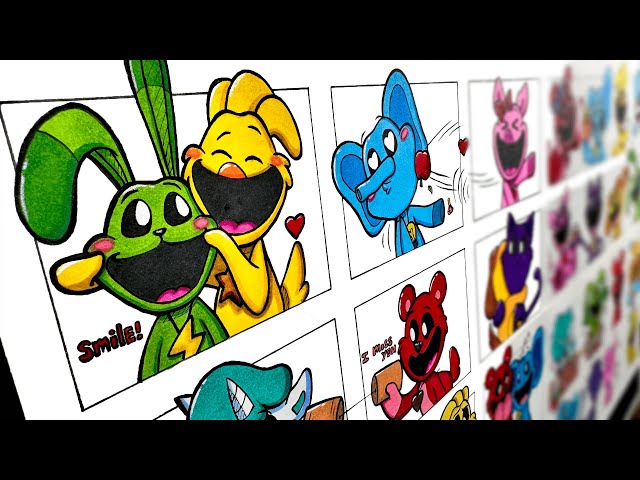 Drawing Love Couples Compilation | Poppy Playtime 3 | Smiling Critters