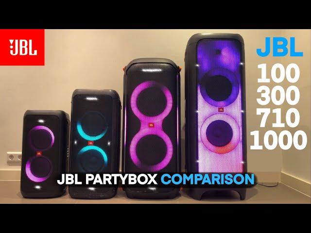 Jbl 100 vs 300 vs 710 vs 1000 Partybox Comparison Test!
