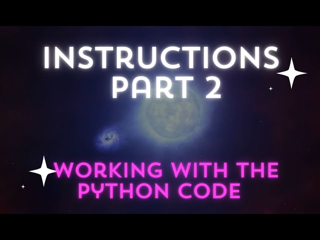 Sonify the Cosmos - Working with the Python code