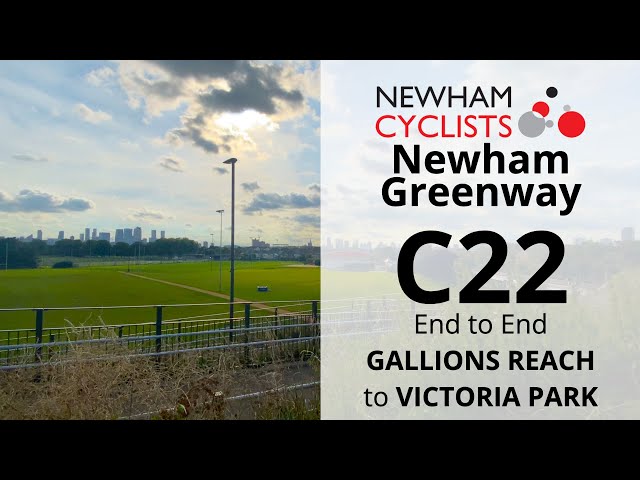 [Northbound] Let's Ride the Newham Greenway (Q22) end to end—Cycleway from Victoria Park to Beckton