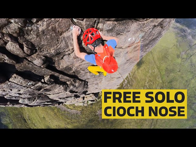 Free solo on the Cioch Nose