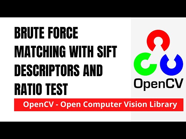 OpenCV 27: Brute Force Matching with SIFT Descriptors | Python | OpenCV