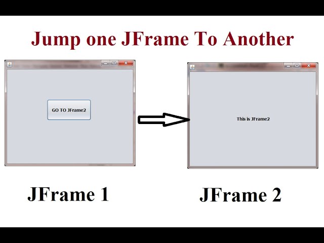 How to Open one JFrame from another in java Swing : JFrame Tutorial