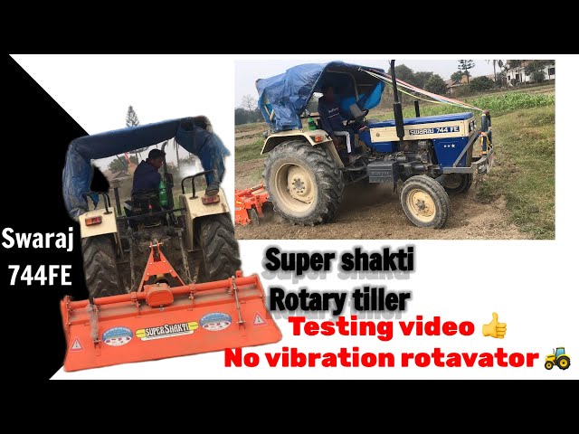 Swaraj 744FE 3star  ⭐️ tractor ma naya rotavator 6 feet ko testing video #swaraj #swaraj744tractor