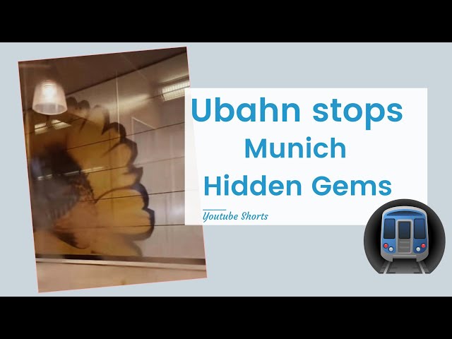 Cool ubahn stops | Hidden Gems | Bored in Munich
