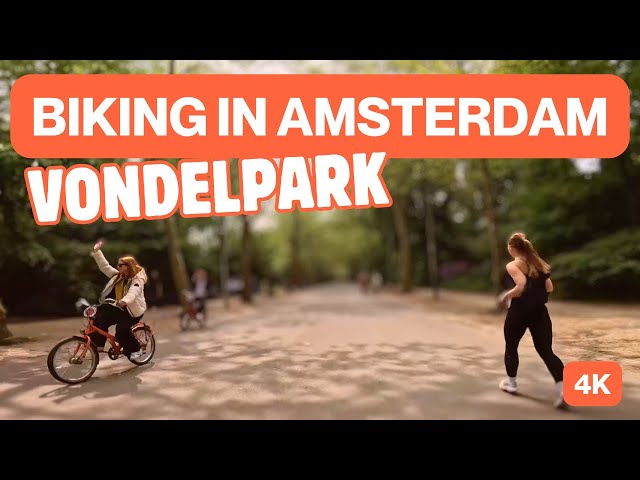 Amsterdam | Biking in the Vondelpark on the Ascension Day | 09/05/2024 | 4K