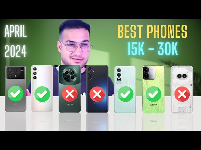 Best Smartphones Under ₹20000, ₹25000 & ₹30000 in April 2024
