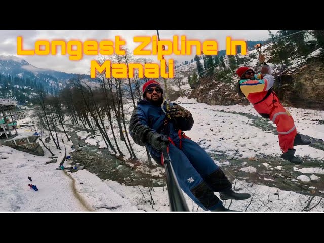 Longest Zipline In Manali | Solang Valley | Himachal Vlog #manali @MATINSHAIKHVLOG