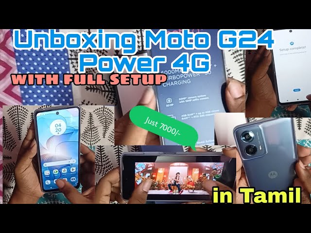 Unboxing Moto G24 Power with complete setup and review |Just 7k | LUC TECH TAMIL