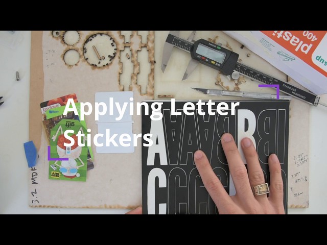 How to apply split-flap letter stickers