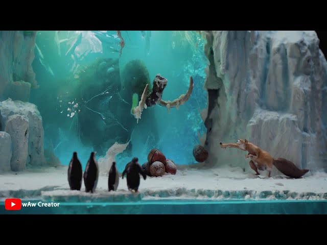 Scrat Finds the Frozen Mammoth Diorama - Ice Age