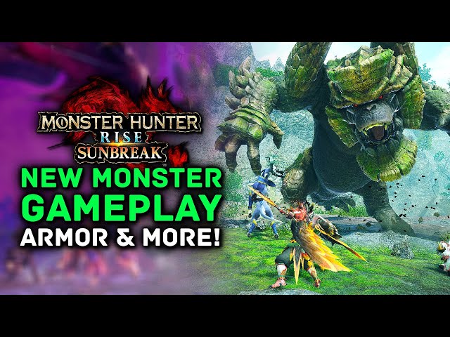 New Monster Hunter Rise Sunbreak Gameplay! Garangolm, Lunagaron Moves, Layered Armor & More!