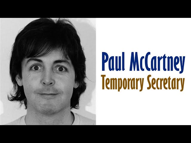 Paul McCartney  "Temporary Secretary"