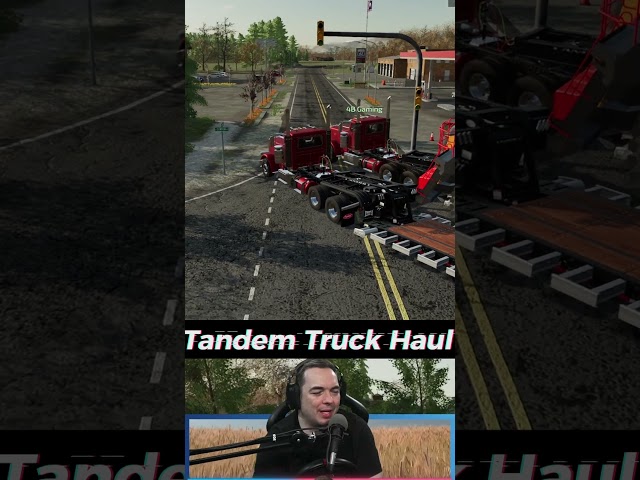 This Is NOT How You Tandem Haul a Truck | Farming Simulator 22 #shorts