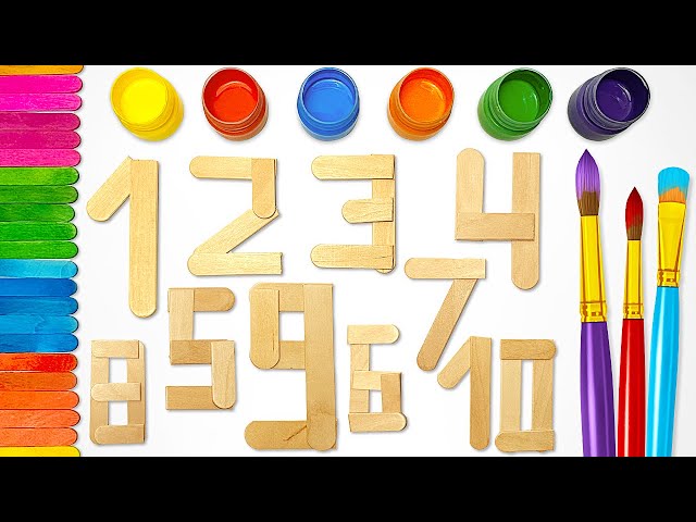 DIY Numbers with Wooden Sticks | Learning Numbers and Colors for Toddlers🎨