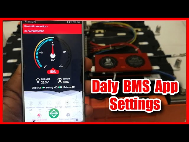 Daly BMS Parameter Settings on BYD 24v Battery