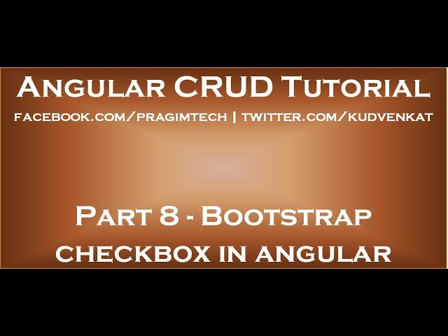 Bootstrap checkbox in angular