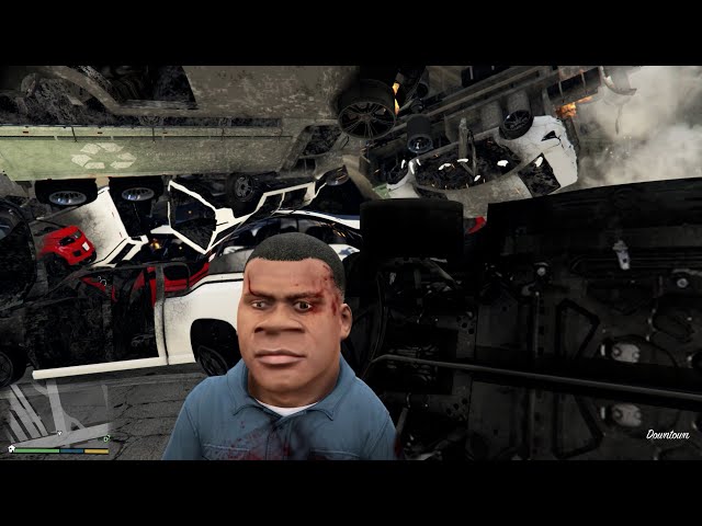 When Franklin tries to maintain traffic order！In traffic at a speed of 9999999! - GTA5
