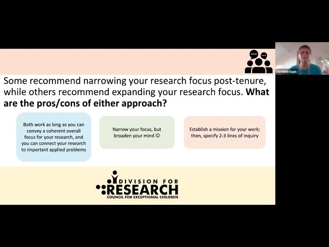 Post Tenure Series: The Research Agenda