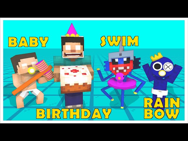 Monster School : THE BEST OF BABY HUGGY - Minecraft Animation