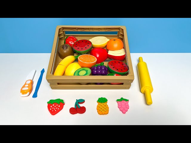 Fun Learning Names of Fruits with Cutting Toys and Play Doh