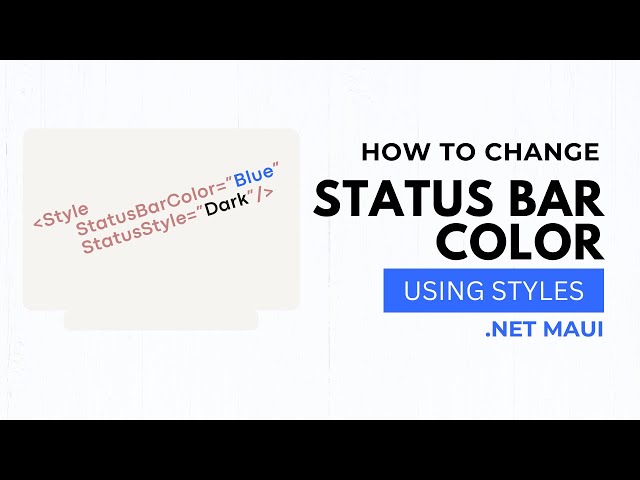 How to Set Status Bar Color in .Net MAUI - .NET MAUI Tutorial Step-by-Step | 4K