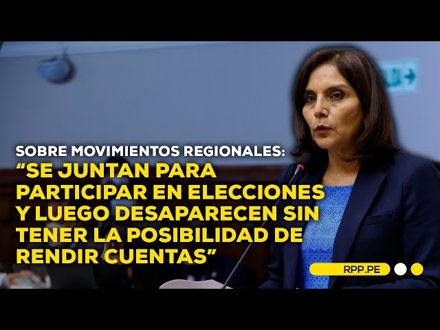 Patricia Juárez señala disparidad en el trato a los movimientos regionales y los partidos políticos