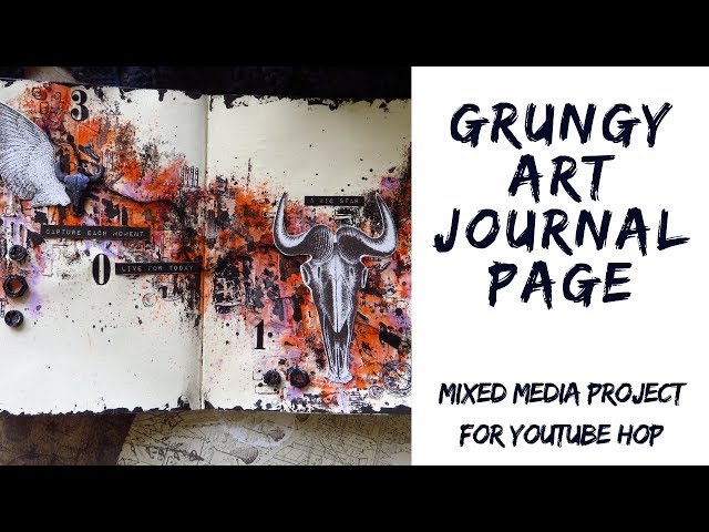 Mixed media art journal  Youtube hop